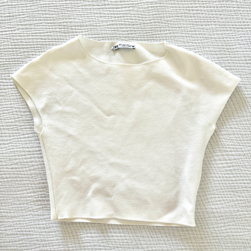 Zara thick knit crop top S